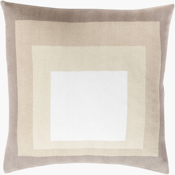 Surya Teori 18" X 18" Durable Accent Pillow - Modern Cotton Design For Chic Home Decor & Comfort Tan Cotton,Cotton To023-1818