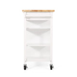 Christopher Knight Home® - Noble House - Westcliffe Contemporary Kitchen Cart with Wheels