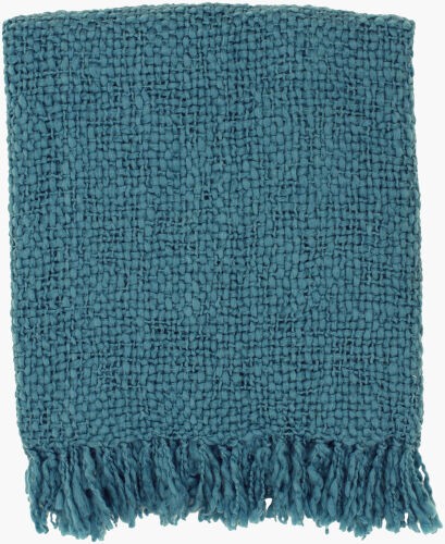 Surya Tobias 51"W X 71"L Cozy Throw - Rustic Charm & Durable Design For A Stylish, Comfy Home Decor! Blue Acrylic,Wool,Acrylic,Wool Tob1010-5171