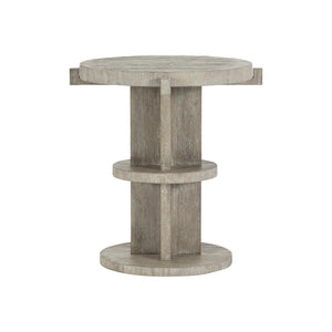 Bernhardt Foundations Round Side Table in Light Shale Finish 306127