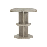 Bernhardt Foundations Round Side Table in Light Shale Finish 306127