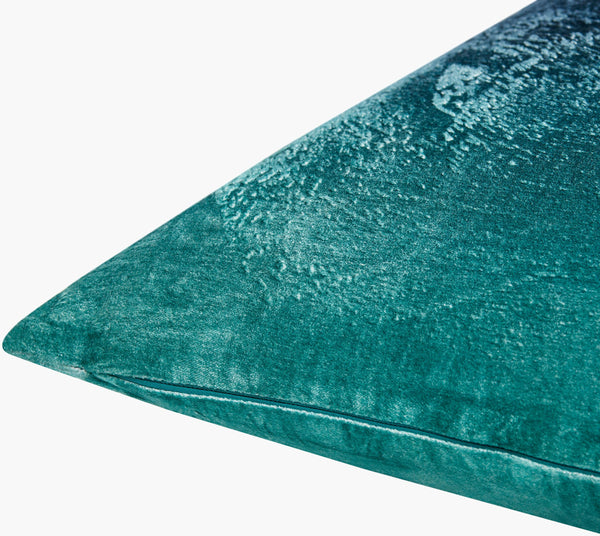 Surya Theodosia 18"L X 18"W Elegant Viscose Accent Pillow - Versatile Home Decor For Any Space Emerald Viscose,Viscose Tod001-2020d