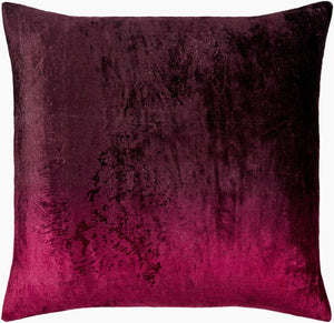 Surya Theodosia 18"L X 18"W Elegant Viscose Accent Pillow - Versatile Home Decor For Any Space Dark Plum Viscose,Viscose Tod006-1818