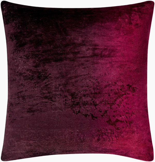 Surya Theodosia 18"L X 18"W Elegant Viscose Accent Pillow - Versatile Home Decor For Any Space Dark Plum Viscose,Viscose Tod006-1818