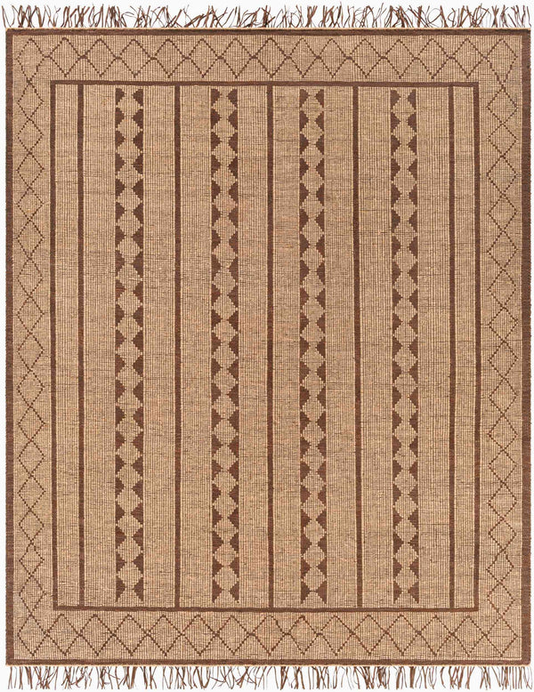 Surya Touareg 10' X 14' Handmade Jute & Leather Area Rug – Unique Global Style With Easy Maintenance! Tan Jute,Leather Tog2300-810
