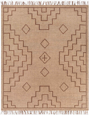 Surya Touareg 10' X 14' Handmade Jute & Leather Area Rug – Unique Global Style With Easy Maintenance! Tan Jute,Leather Tog2301-810