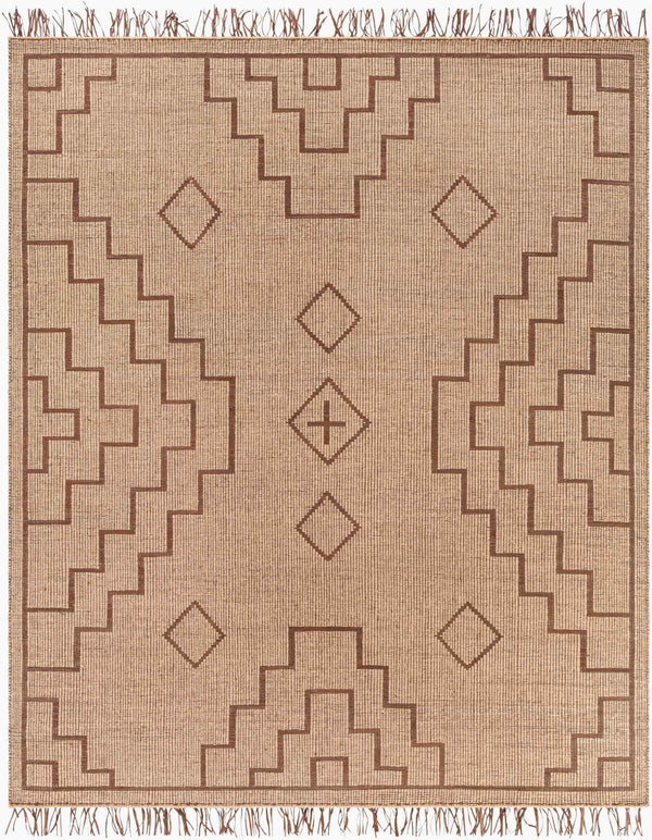 Surya Touareg 10' X 14' Handmade Jute & Leather Area Rug – Unique Global Style With Easy Maintenance! Tan Jute,Leather Tog2301-810