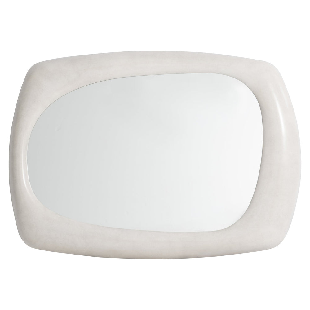 Bernhardt Bernhardt Sereno Mirror With Lutra Faux Stone Frame — Freeform Organic Silhouette, Rustic-Modern Accent (47.5"W) 329331