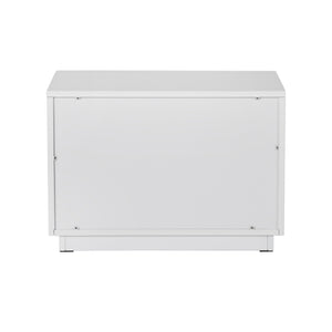 Vig Furniture Modrest Token - Elegant White & Stainless Steel Nightstand With Spacious Storage For Modern Bedrooms White  Vgvcn815-l-white-ns