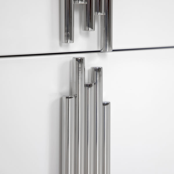 Vig Furniture Modrest Token - Elegant White & Stainless Steel Nightstand With Spacious Storage For Modern Bedrooms White  Vgvcn815-l-white-ns