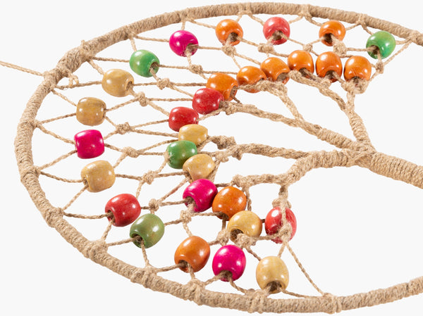 Surya Tree Of Life 26" Wall Hanging - Elegant Macrame Art With Global Charm For Eclectic Home Decor Burnt Orange Jute,Wood Tol1000-2611