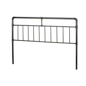 English Elm Christopher Knight Home® - KING Metal King Size Headboard in Flat Black Iron with Piped Accents, Industrial Elegance, Sturdy Design 66821.00FBLK