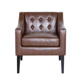 Christopher Knight Home® - Noble House - Deanna Contemporary Faux Leather Tufted Accent Chair