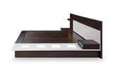 VIG Furniture Modrest Torino Contemporary Brown Oak & Grey Platform Bed w/ Lights VGWCSB-B03-BRNGRY