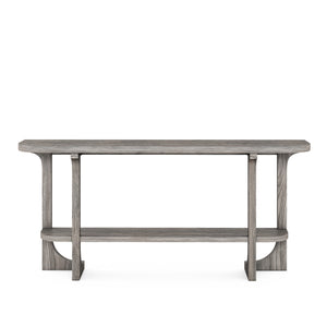 A.R.T. Furniture Vault Console Table - New Traditional Design In Mink Finish With Oak Veneers & Versatile Storage Shelf Gray Parawood Solids,White Oak Veneers 285314-2354