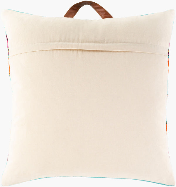 Surya Toluca 26" Square Floor Pillow - Elegant Global Designs For Eclectic Home Decor, Durable Cotton Aqua Cotton,Cotton Tou002-2626d