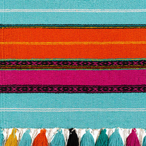 Surya Toluca 36"H X 18"W Wall Hanging - Global Inspired Elegance For Eclectic Home Decor & Charm Aqua Cotton,Wood Tou1001-3618