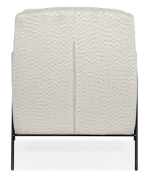Hooker Furniture Amette Modern Metal Frame Club Chair With Plush Woolens Snow Upholstery — Sleek Low-Slung Comfort CC452-401