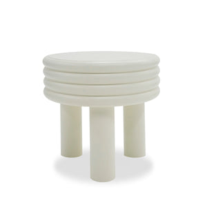 VIG Furniture Modrest Townley - Contemporary White Round End Table VGOD-LZ-252E-WHT