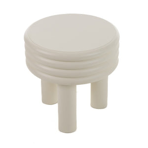 VIG Furniture Townley Compact Round End Table With Glossy White Finish, Tiered Shelf, No Assembly, Modern Accent Piece VGOD-LZ-252E-WHT