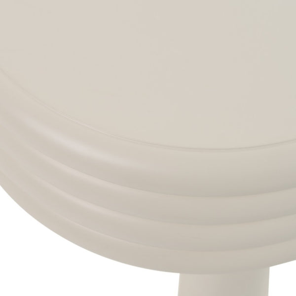 VIG Furniture Townley Compact Round End Table With Glossy White Finish, Tiered Shelf, No Assembly, Modern Accent Piece VGOD-LZ-252E-WHT