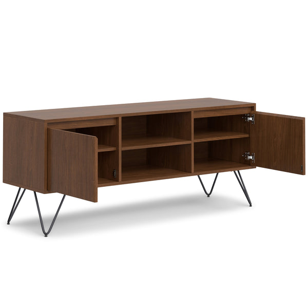 English Elm Hunter Tv Media Stand - Handcrafted Walnut Veneer With Industrial Design & Smart Storage Solutions B136P158737