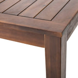 Christopher Knight Home® - Noble House - Manila Dark Brown Acacia Wood Outdoor Dining Table