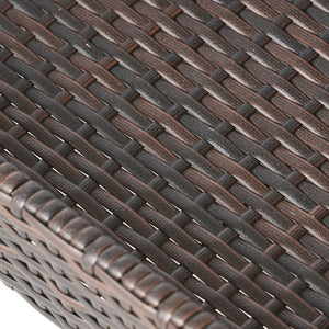 English Elm Savona Woven Resin Wicker Bar Cart with Rolling Casters for Patio or Living Room 56215.00MBRN