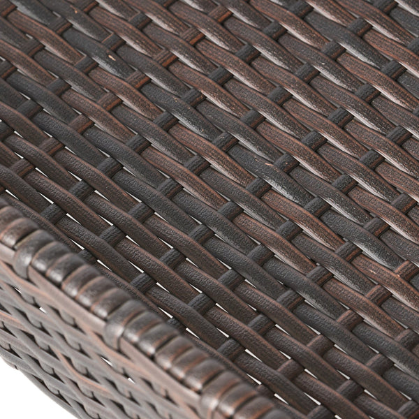 English Elm Savona Woven Resin Wicker Bar Cart with Rolling Casters for Patio or Living Room 56215.00MBRN