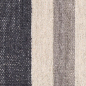 Surya Troy Coastal Cotton Throw Blanket 50"W X 70"L – Stylish Woven Design With Fringe Detailing, India Charcoal Cotton,Cotton Toy7000-5070