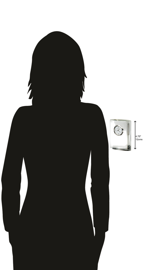 Hekman Furniture 645718 Fresco Tabletop Clock - Elegant Optical Crystal Design For Modern Home Décor & Quiet Ticking  Fresco Tabletop Clock 645718