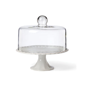 Lenox French Perle White Cake Plate with Dome White, WHITE STONEWARE 896913