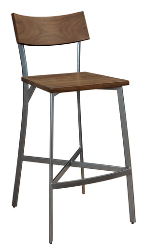 Hekman Furniture 697045 Rustic Acacia Bar Stool With Graphite Metal Legs – Stylish, Durable, And Unique Design!  Cosmopolitan Bar Stool 697045