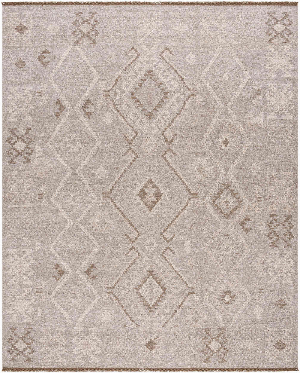 Surya Tempe Handmade 2' X 3' Wool Rug With Delightful Fringe - Elegant, Cozy, And Unique Home Decor Piece Taupe Wool Tpe2300-810