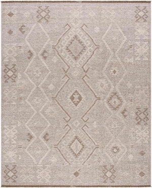 Surya Tempe Handmade 2' X 3' Wool Rug With Delightful Fringe - Elegant, Cozy, And Unique Home Decor Piece Taupe Wool Tpe2300-810