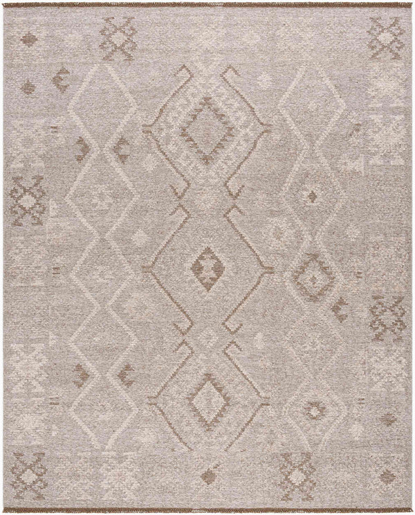 Surya Tempe Handmade 2' X 3' Wool Rug With Delightful Fringe - Elegant, Cozy, And Unique Home Decor Piece Taupe Wool Tpe2300-810