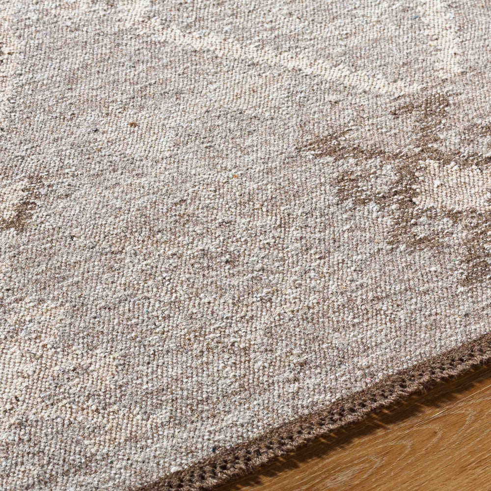 Surya Tempe Handmade 2' X 3' Wool Rug With Delightful Fringe - Elegant, Cozy, And Unique Home Decor Piece Taupe Wool Tpe2300-810