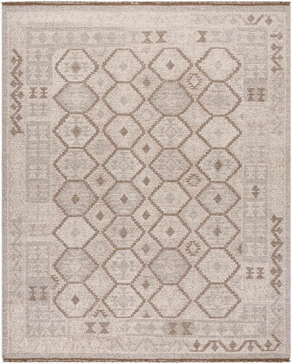 Surya Tempe Handmade 2' X 3' Wool Rug With Delightful Fringe - Elegant, Cozy, And Unique Home Decor Piece Ivory Wool Tpe2302-810