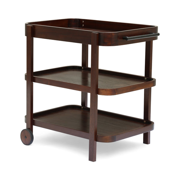 English Elm Christopher Knight Home® - TROLLEY Christopher Knight Home Selleck Mahogany Wood Bar Cart 24"D x 31.75"W Stylish Mobile Server for Entertaining and Bottle Storage 63113.00