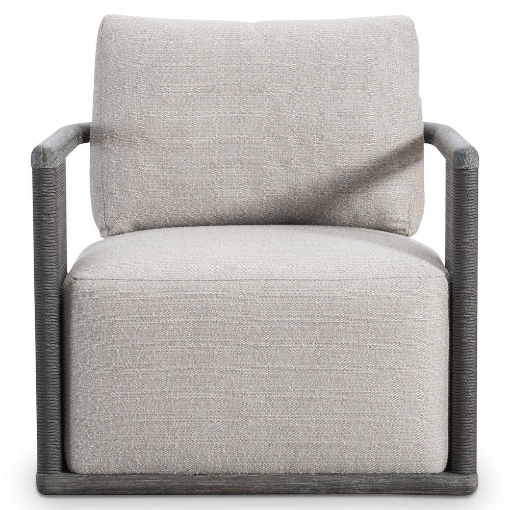 Bernhardt Bernhardt Andros Teak Swivel Patio Chair with Rope Panels and Deep Cushioned Seat O2782SA
