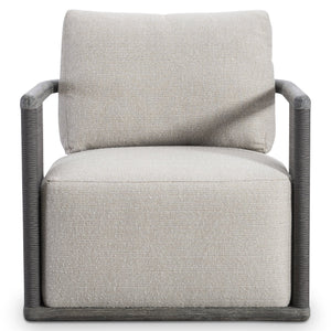 Bernhardt Bernhardt Andros Teak Swivel Patio Chair with Rope Panels and Deep Cushioned Seat O2782SA