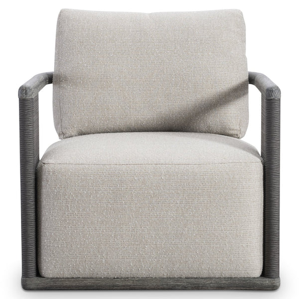 Bernhardt Bernhardt Andros Teak Swivel Patio Chair with Rope Panels and Deep Cushioned Seat O2782SA