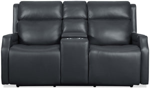 Hooker Furniture Nelson Power Reclining Loveseat Top Grain Leather Zero Gravity Lumbar Living Room SS836-PHZLC2-049