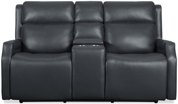 Hooker Furniture Nelson Power Reclining Loveseat Top Grain Leather Zero Gravity Lumbar Living Room SS836-PHZLC2-049