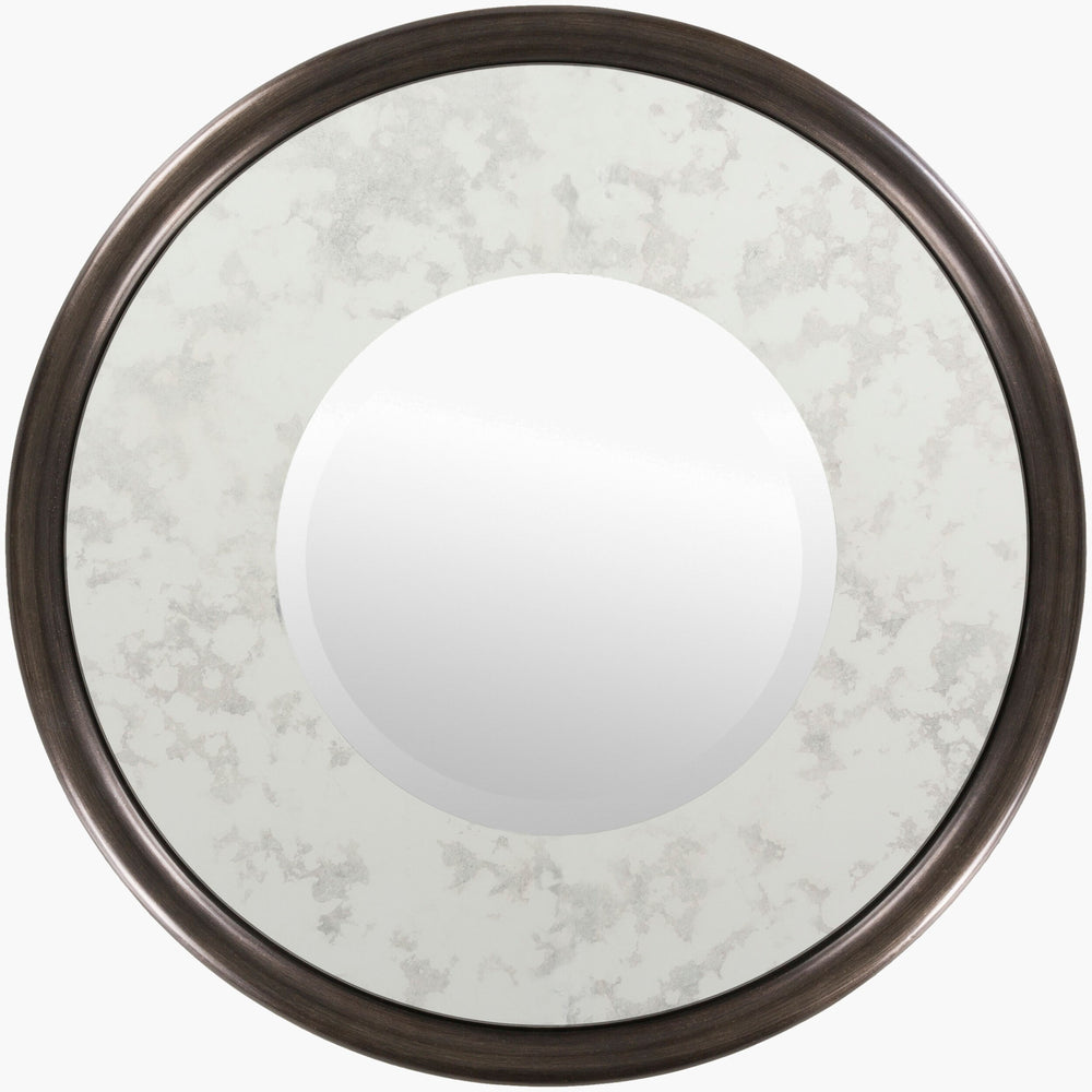 Surya Turpin 26" Modern Decorative Mirror - Stylish 2" Depth, Chic Home Accent For Revitalizing Decor Frame, Metallic ,Silver Polystyrene Tpn001-2626