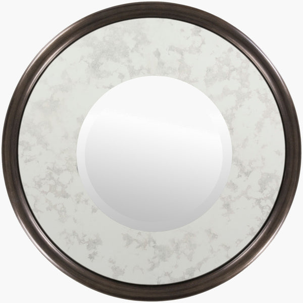 Surya Turpin 26" Modern Decorative Mirror - Stylish 2" Depth, Chic Home Accent For Revitalizing Decor Frame, Metallic ,Silver Polystyrene Tpn001-2626