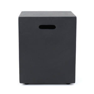 English Elm Mgo Concrete Propane Tank Cover Side Table for Modern and Industrial Interiors 59243.00