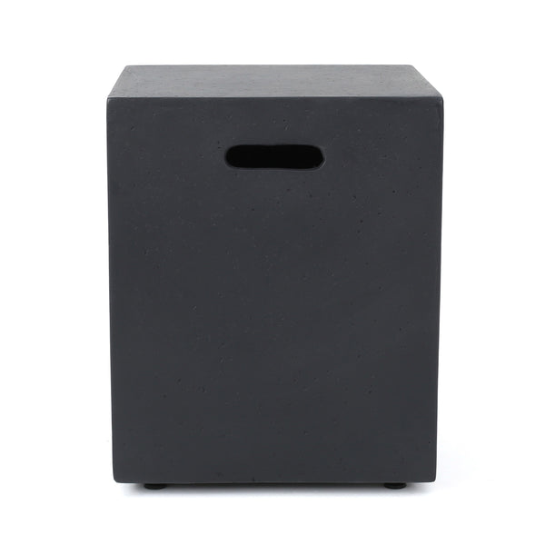 English Elm Mgo Concrete Propane Tank Cover Side Table for Modern and Industrial Interiors 59243.00