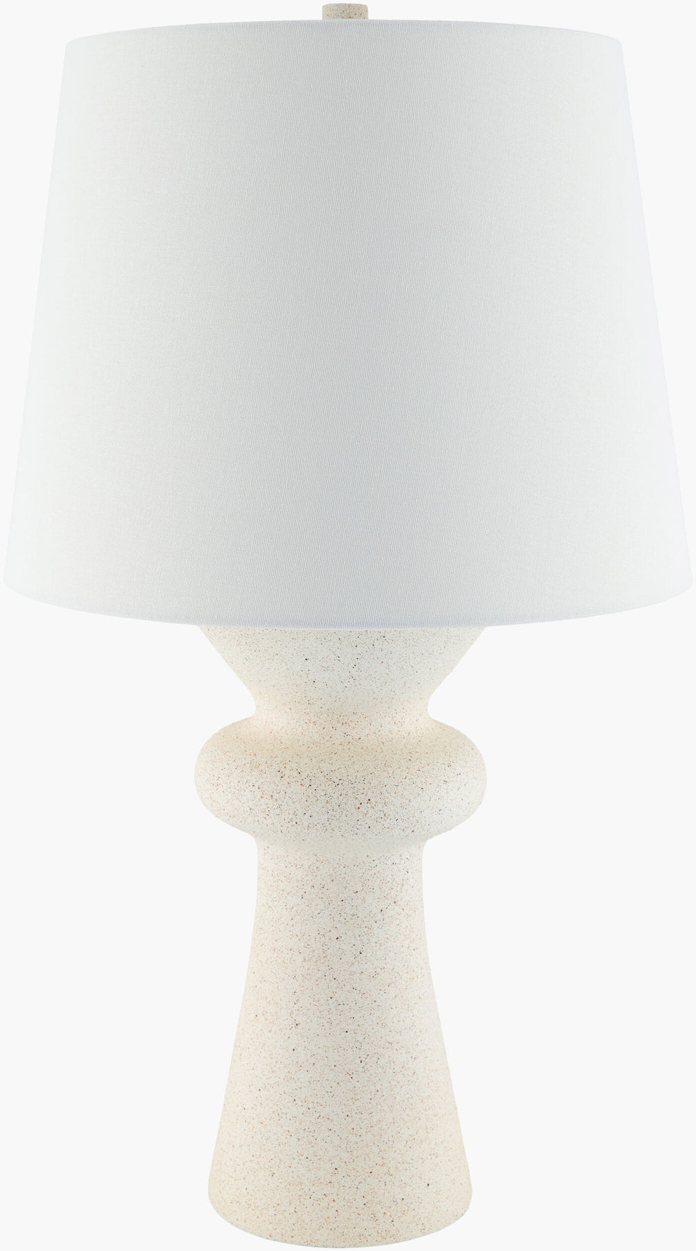 Surya Tipas 26" Farmhouse Accent Table Lamp - Charming Ceramic Body With Linen Shade For Cozy Ambiance Body, White,Shade, White,Finial, White,Harp, Metallic ,Nickel,Cord, Translucent Ceramic,Linen,Polyester,Plastic Tps-001