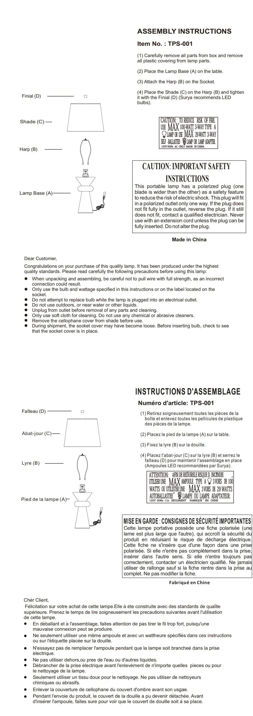 Surya Tipas 26" Farmhouse Accent Table Lamp - Charming Ceramic Body With Linen Shade For Cozy Ambiance Body, White,Shade, White,Finial, White,Harp, Metallic ,Nickel,Cord, Translucent Ceramic,Linen,Polyester,Plastic Tps-001